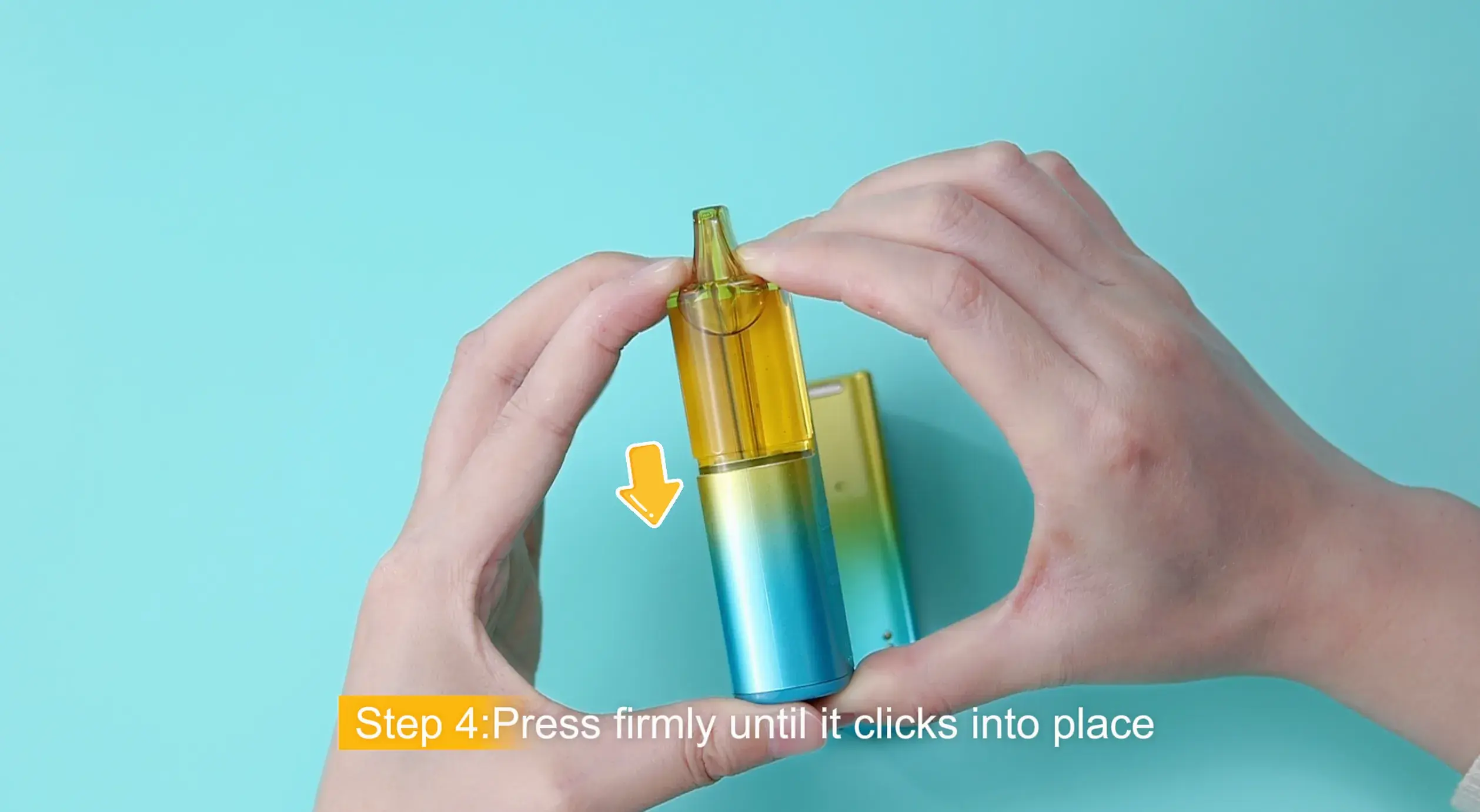 How to use PUREFLOW SWITCH step 4 press pod into place